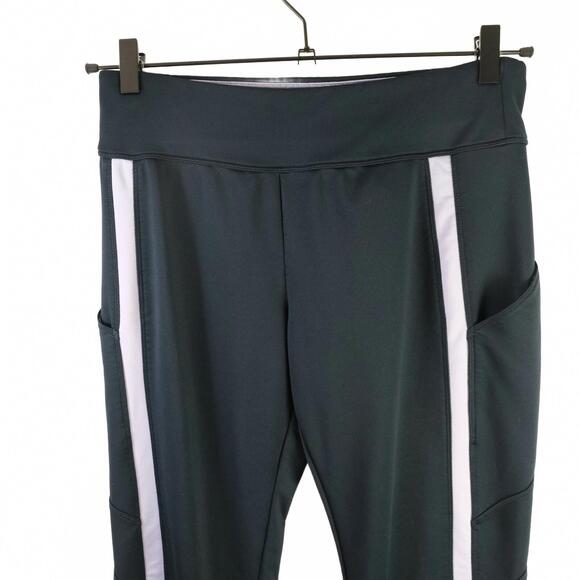 Nike Pants - Nike Womens Stretch Polyester Fit Dry Navy Purple Striped Activewear Pants Small